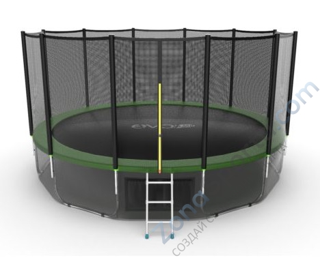 Батут Evo Jump External 16ft (Green) с нижней сетью
