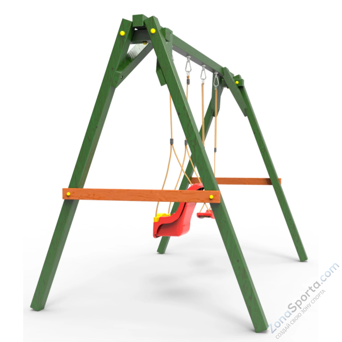 Деревянные качели Пикник 2 Вега (качели для малышей качели долька)