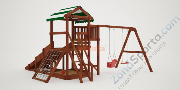 Детская площадка Савушка Мастер 2 (Махагон) 4 сезона