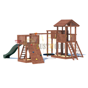 Детская деревянная игровая площадка для улицы дачи CustWood Active 10
