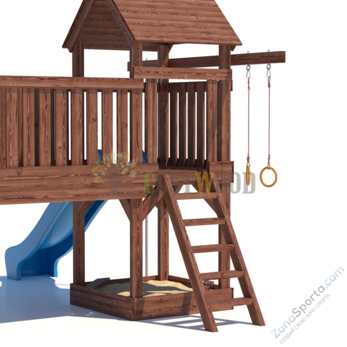 Детская деревянная игровая площадка для улицы дачи CustWood Scout SC11