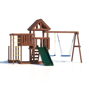 Детская площадка CustWood Junior Color JC9 с деревянной крышей