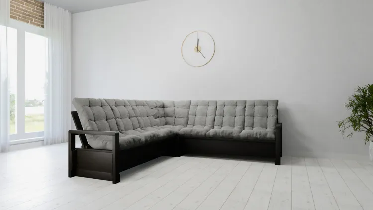 Диван деревянный угловой Savushka