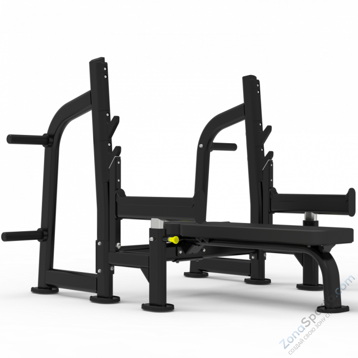 Олимпийская горизонтальная скамья для жима со страховочными упорами Impulse ITF8202+ITF8202OPT