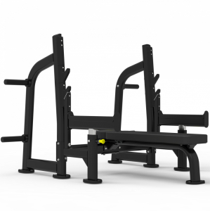 Олимпийская горизонтальная скамья для жима со страховочными упорами Impulse ITF8202+ITF8202OPT