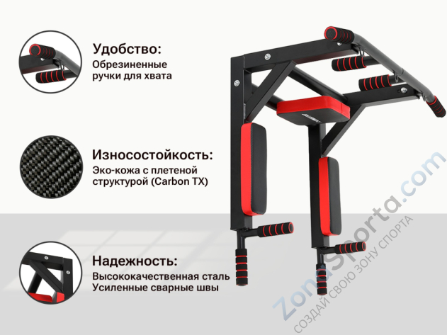 Турник настенный 3 в 1 Unix Fit Pull UP 200