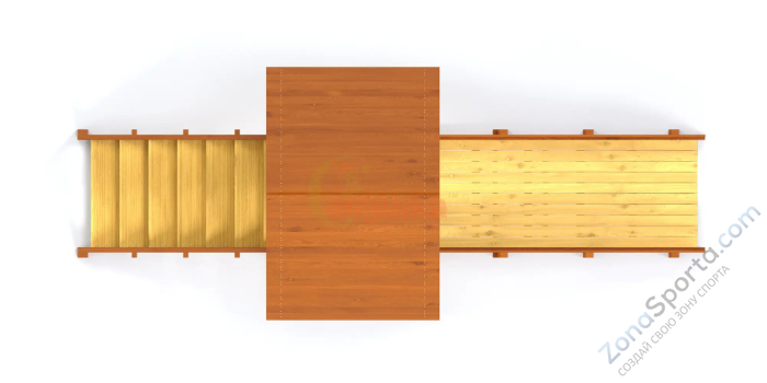 Зимняя заливная горка Савушка Зима - 5 скат 3 метра